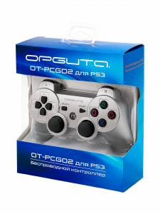 Геймпад беспроводной Bluetooth джойстик для PS3, ПК, Орбита OT-PCG02 Серебро